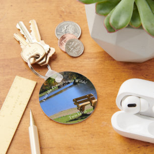 Visit PA Wilds Picturesque Souvenir Twin Lakes ANF Keychain