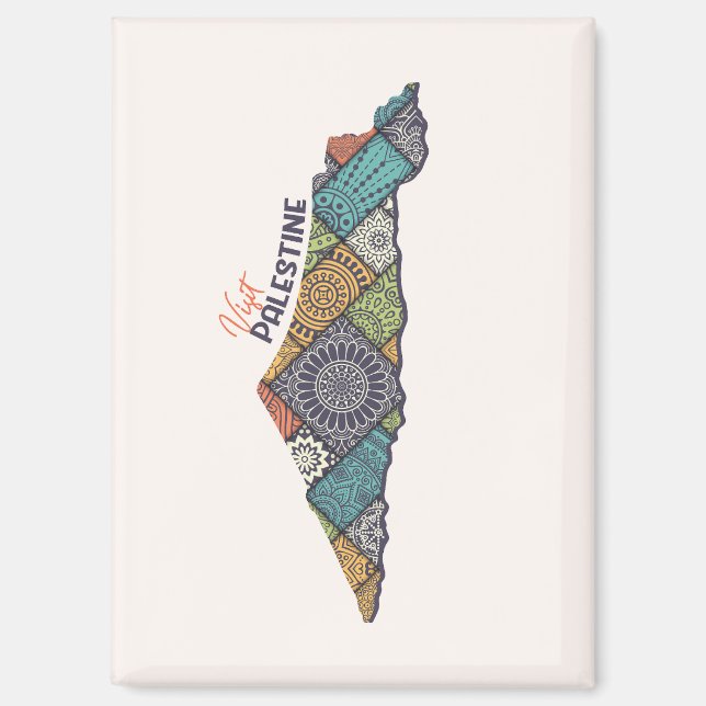 Visit Palestine: Heritage Within the Map Magnet (Front)