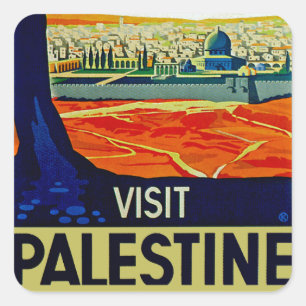Visit Palestine Square Sticker