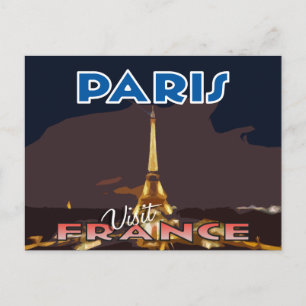 Visit... Paris, France - postcard