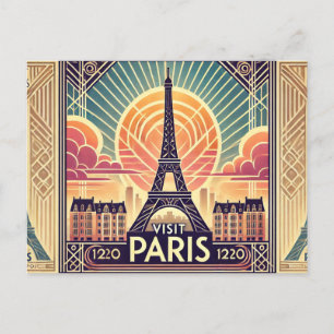 Visit Paris Postcard