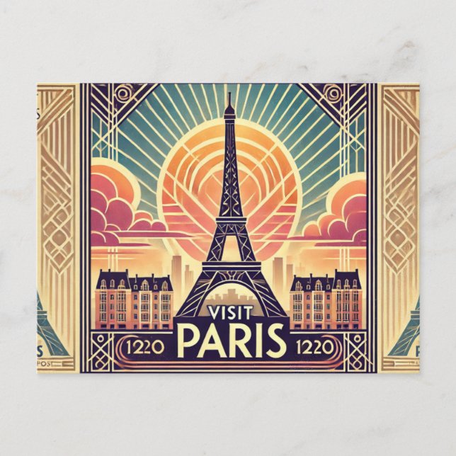 Visit Paris Postcard (Front)
