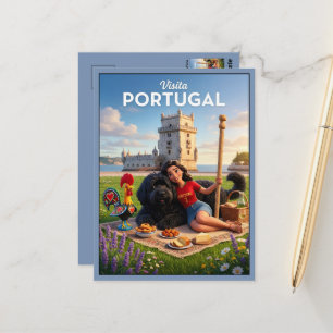 Visit Portugal 3D Travel Postcard