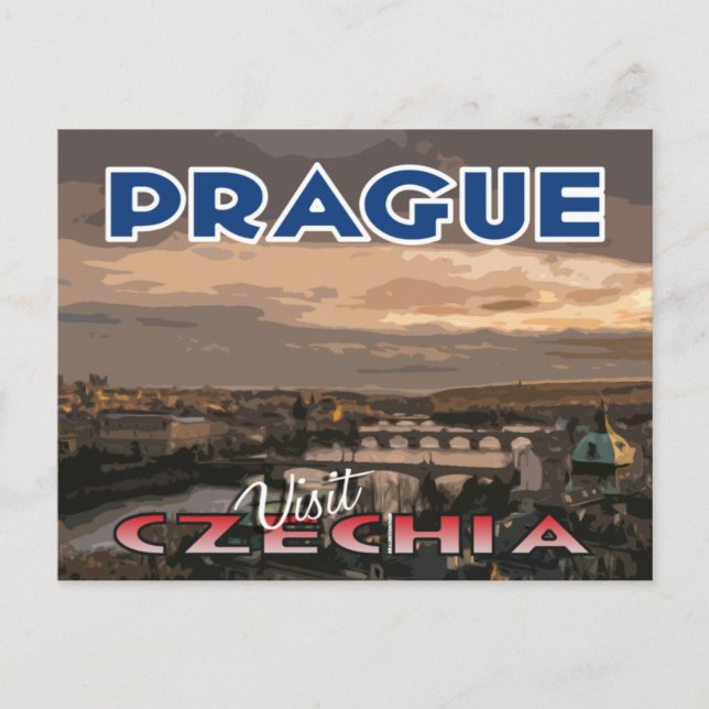Visit... Prague, Czechia Postcard (Front)
