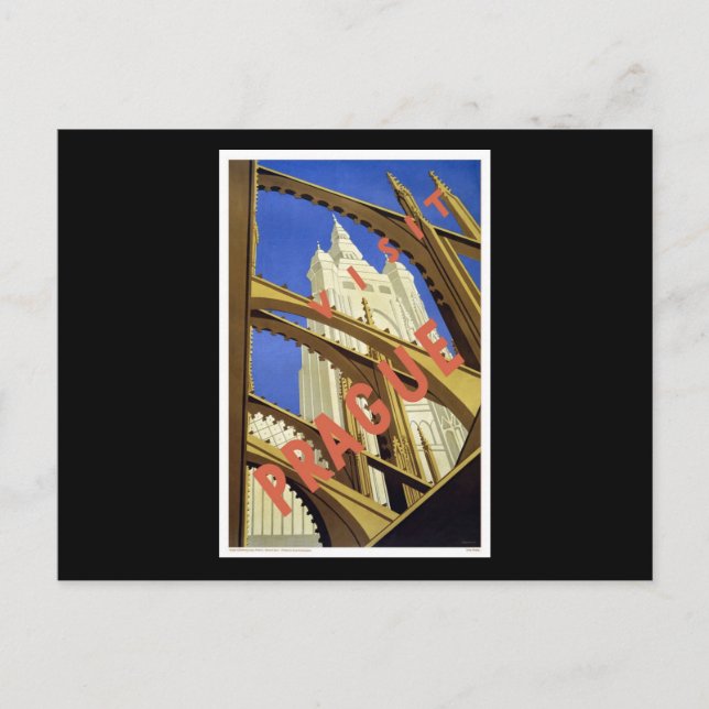 Visit Prague Postcard (Front)