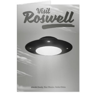 Visit Roswell UFO vintage poster