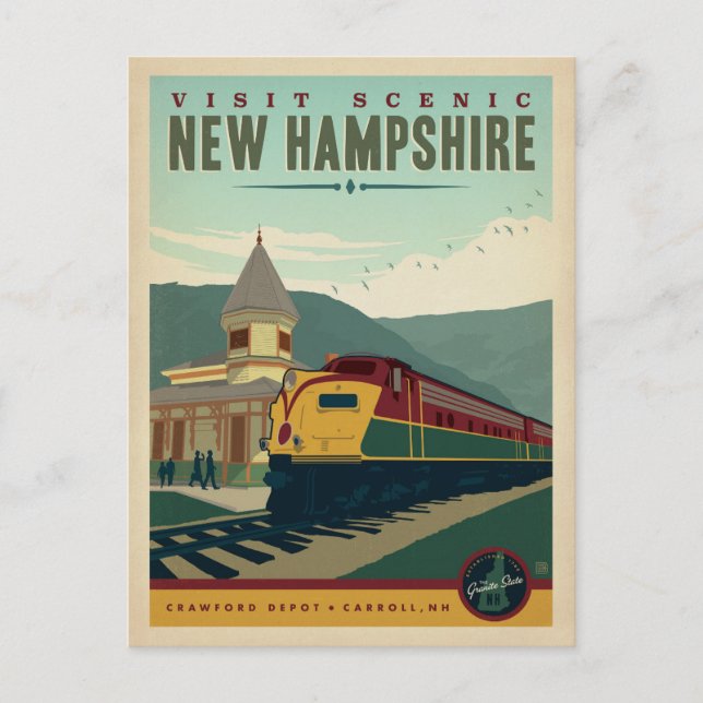 Visit Scenic New Hampshire Postcard (Front)