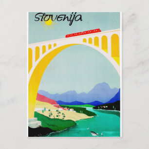 Visit Slovenia Green, Boutique, Diverse Holiday Postcard