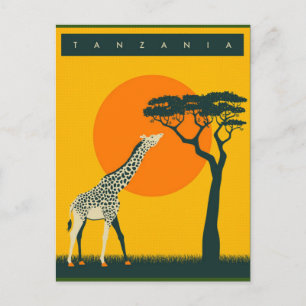 Visit Tanzania Vintage travel Postcard