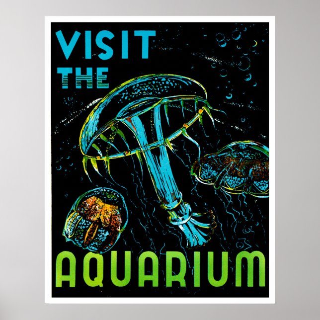 Visit the Aquarium WPA Poster (Front)