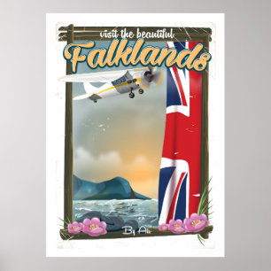 Visit the Beautiful Falklands travel poster