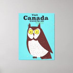 Visit the Canada Owl poster Canvas Print
