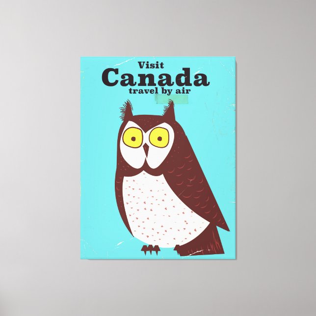 Visit the Canada Owl poster Canvas Print (Front)