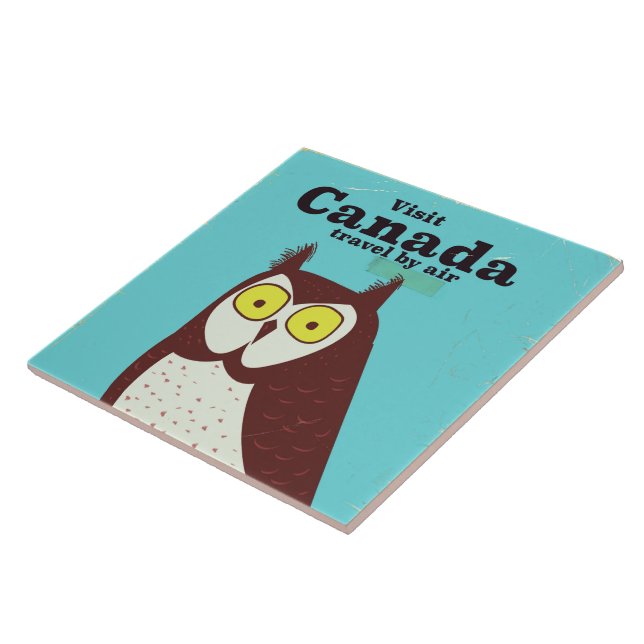 Visit the Canada Owl poster Tile (Side)