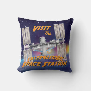 Visit the International Space Station Throw Pillow