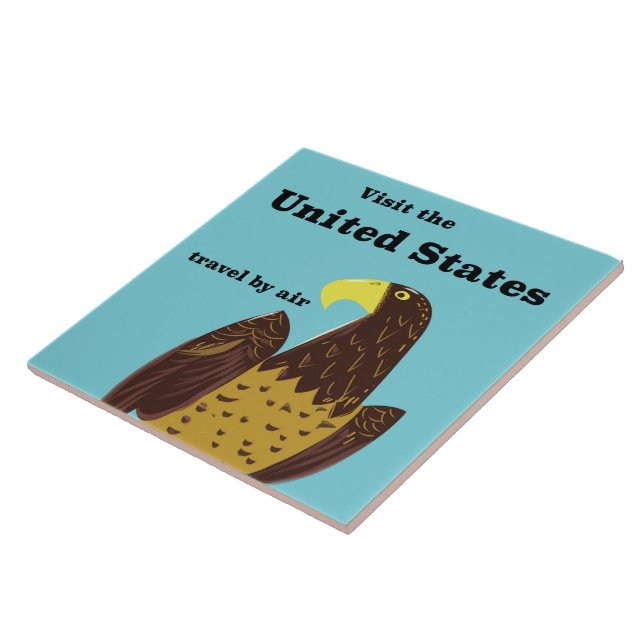 Visit the united States Travel poster Tile (Side)