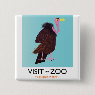 Visit the Zoo 2 Inch Square Button