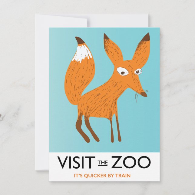Visit the Zoo - Fox Edition Invitation (Back)