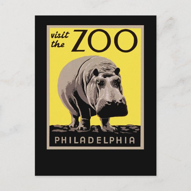 Visit The Zoo Postcard (Front)
