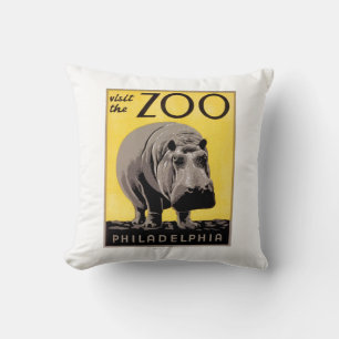 Visit The Zoo Throw Pillow