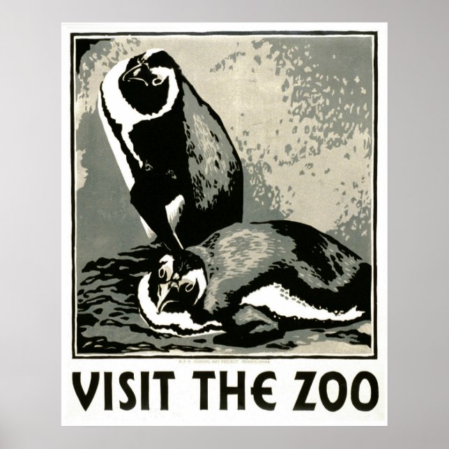 Visit the Zoo - WPA Poster - (Front)