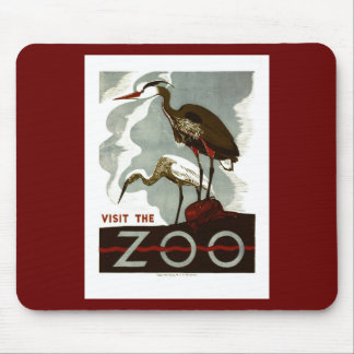 Visit the Zoo - WPA Poster - Mouse Pad
