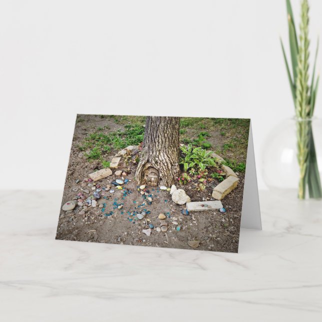 "Visit Thom the Elf" Birthday Card (Front)