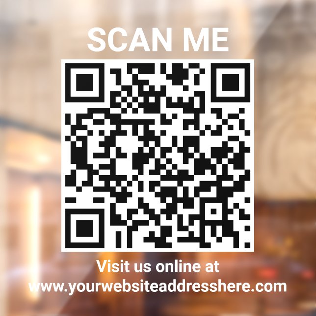 Visit Us Online QR Code Business Window Cling (Sheet 2)