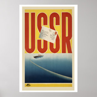 Visit USSR Voyage Into a New World Vintage Travel Poster