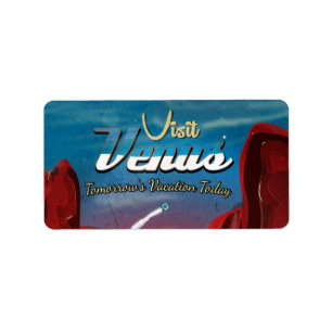 Visit Venus Vintage Poster Label