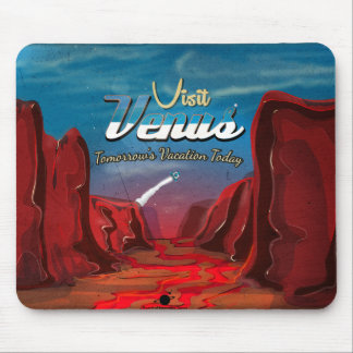 Visit Venus Vintage Poster Mouse Pad