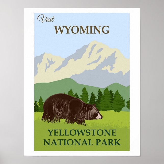 Visit Wyoming, Yellowstone National,  Poster (Front)