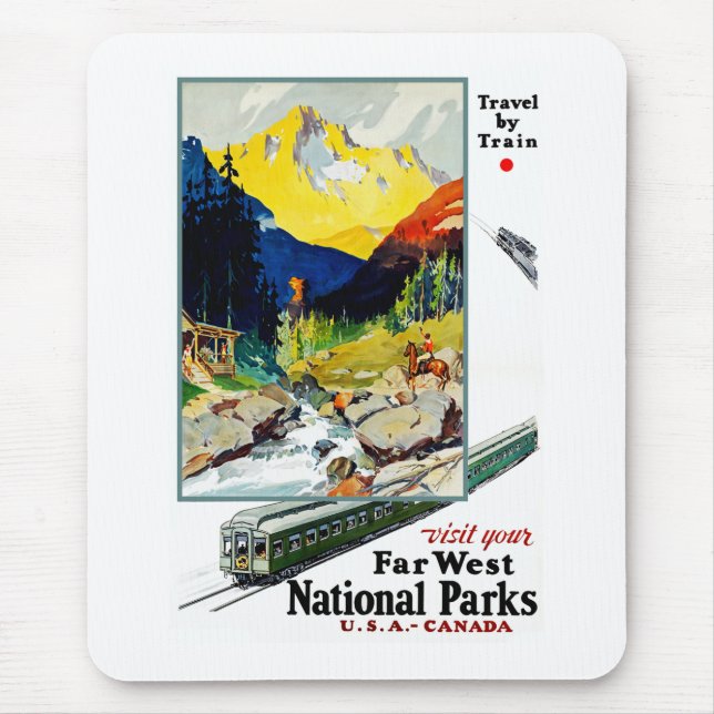 Visit Your Far West National Parks Mouse Pad (Front)