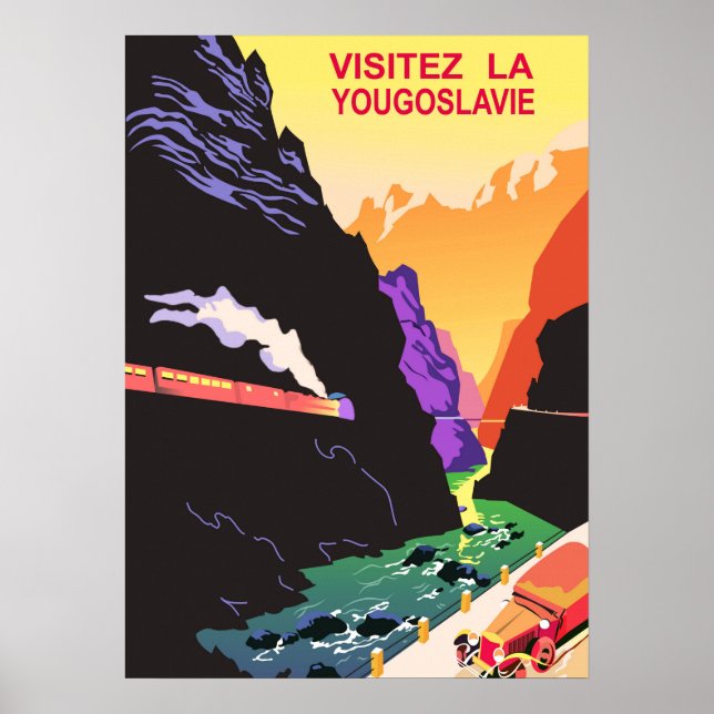 Visit Yugoslavia Poster (Front)