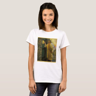 Visitation at Dawn Jesus Knocking on a Rustic Door T-Shirt