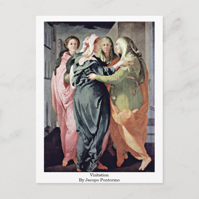 Visitation By Jacopo Pontormo Postcard (Front)