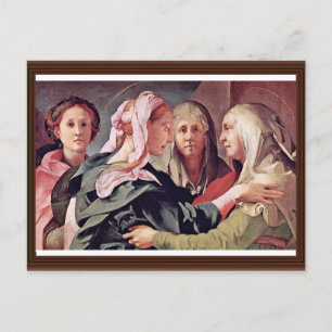 Visitation By Pontormo Jacopo Postcard
