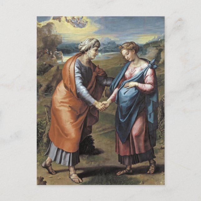 Visitation by Raphael Postcard (Front)
