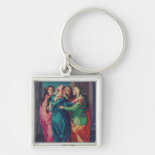 Visitation of Virgin by Pontormo Keychain