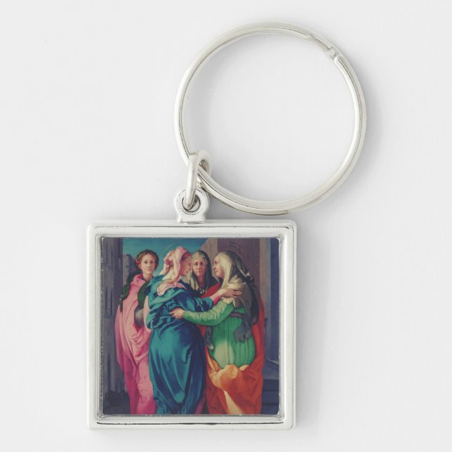 Visitation of Virgin by Pontormo  Keychain (Front)