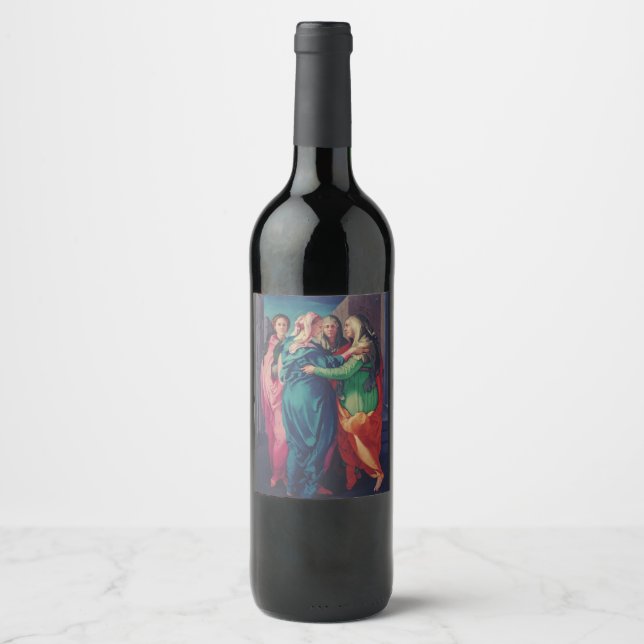 Visitation of Virgin by Pontormo  Wine Label (Front)