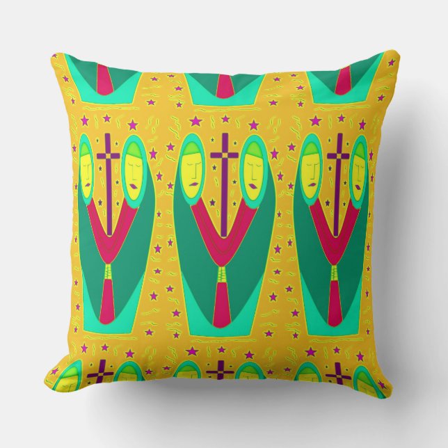 Visitation Throw Pillow (Front)