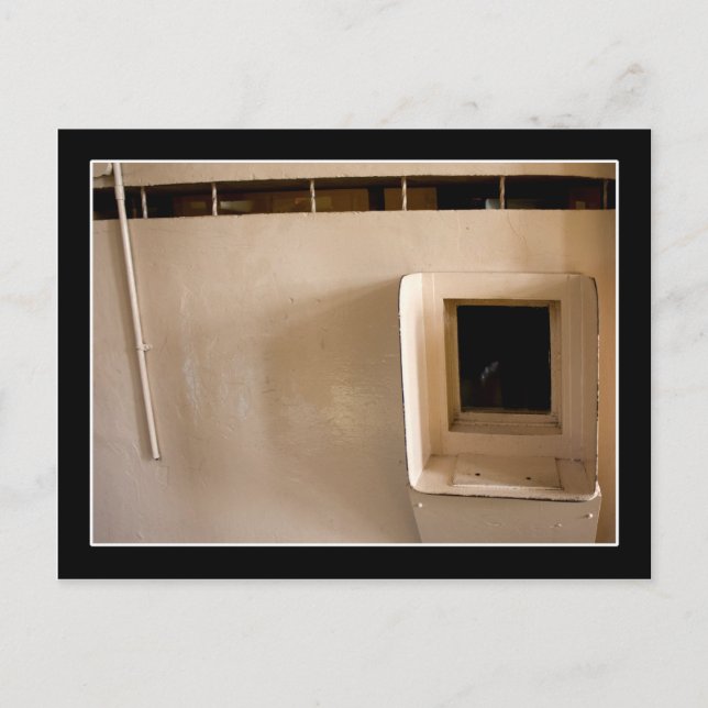 Visitation Window at Alcatraz Prison Postcard (Front)