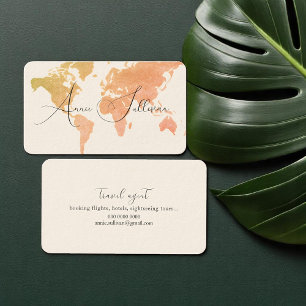 Visite Agence de voyages Carte du monde Élégante