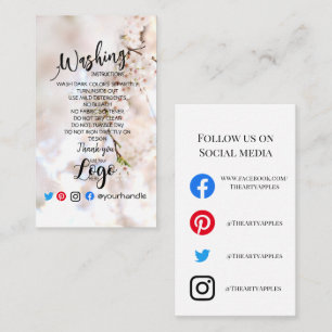 Visite AJOUTER DES instructions de lavage LOGO CARTE CART