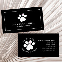 Animaux de compagnie Chien Chat Coeur Paw Carte de