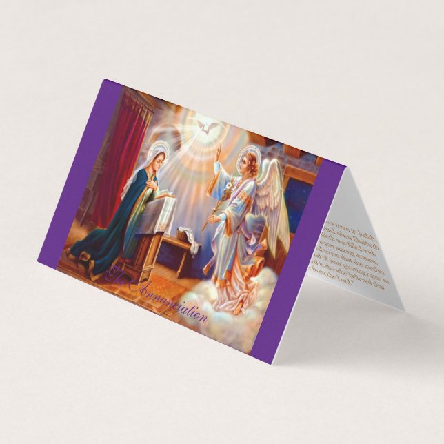 Visite Annonciation (2) - Carte de prière (Devant)