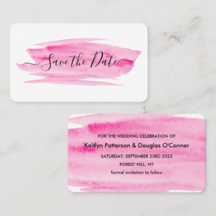 Visite Aquarelle brosse Enregistrer la carte de date