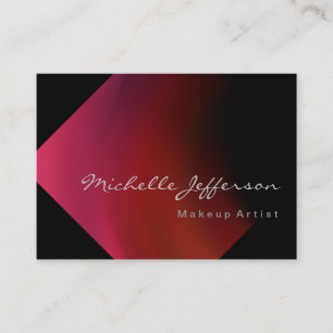 Visite Artiste maquillage rose rouge violet noir Carte de