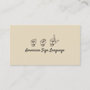 Visite ASL, Langue des Signes, Traducteur, Carte de visit